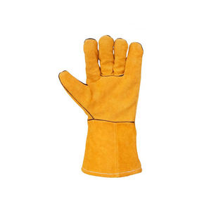 Guantes de Soldadura de Piel de Cabra Resistentes, Refuerzos en la Palma Resistentes al Fuego, Guantes de Soldador para Cuidado Personal, Libres de Silicona - Product Image 3