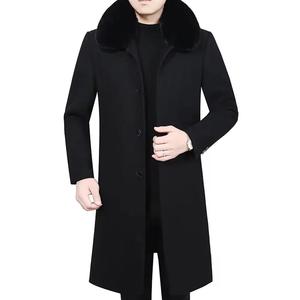 New Arrival <b>Men's</b> Genuine Leather Long Overcoat High Quality Waterproof Coat with <b>Belt</b> Closure Stylish Leopard Pattern - Product Image 6