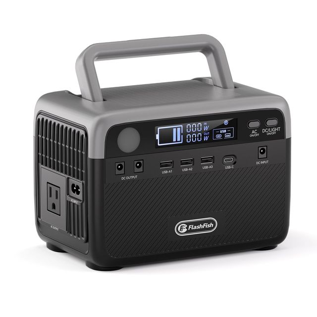 For 300W LiFePO4 Portable Power Station with Pure Sine Wave MPPT Solar Generator AC Outlets & Emergency Backup