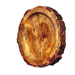 ถาดเสิร์ฟไม้โบราณทำด้วยมือชามตกแต่งด้วยเปลือกต้นไม้ทำจากไม้มะม่วงสินค้าขายดีในอินเดีย - Product Image 1