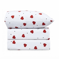 Parure de lit et 2 taies d'oreiller en coton 100% classique 150 fils/cm² de qualité supérieure, toutes saisons