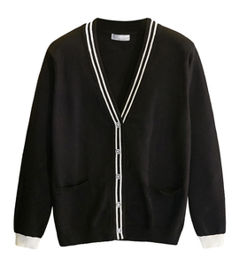 Cardigan brodé pour hommes, vêtements d'extérieur printemps/automne en tricot pour couples, haut décontracté et frais, pull épais, tendance, vente en gros à chaud - Product Image 6