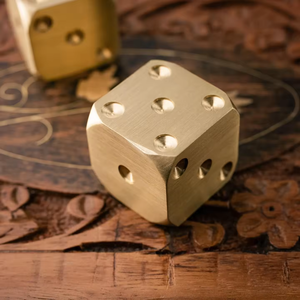 Brass Dice Incense Stick Stand Office and Office Table Paperweight Solid <b>Object</b> Incense Holder Custom Logo - Product Image 6