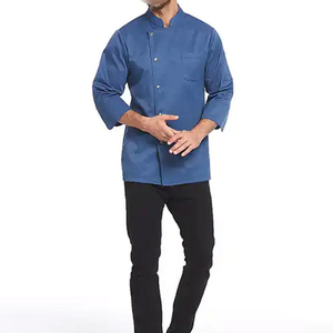 Nouvelle veste de cuisine professionnelle pour hommes, moderne, résistante, aux couleurs et tailles unies, idéale pour la restauration. - Product Image 3