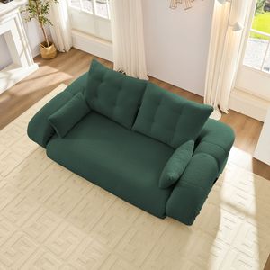 Divano Letto Pieghevole Multifunzionale 3 in 1 da 200 cm in Tessuto Teddy e Schiuma, per Umani e Cani, Letto Pigro - Product Image 5