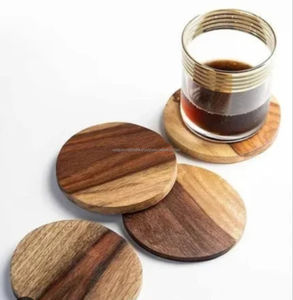 Posavasos de Madera Ecológicos, Duraderos, para Tazas de Té y Bebidas, de Royal Decore Mart - Product Image 4
