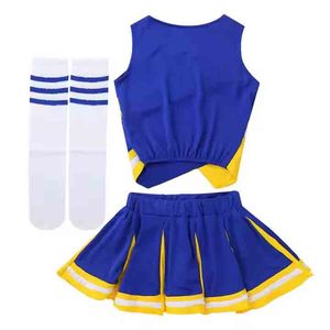 Tenue de pom-pom girl personnalisée avec logo, uniforme de cheerleading de haute qualité pour les événements scolaires, les événements sportifs et les spectacles sur scène - Product Image 3