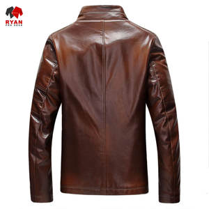 Veste en cuir respirante pour homme, design personnalisé Ryan Pro Gear, impression de logo sur mesure, poches zippées - Product Image 4