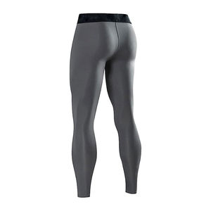 Leggings de compression intégrale pour hommes, motif géométrique gris, taille élastique, matière Spandex, séchage rapide, impression par sublimation 180g - Product Image 3
