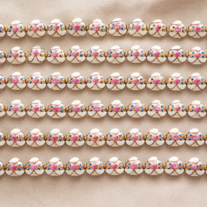 Perles en verre soufflé à la main en forme de cœur, 18 mm, blanches, pour la création de bijoux décoratifs, fabrication de colliers, bracelets, fournitures artisanales EXCEL - Product Image 1