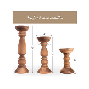 Bougeoir élégant en bois rustique pour la maison Temple Office Table de salon pour la décoration de Noël - Product Image 5