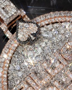 จี้ห้อยคอทรงวงกลม ZAWO HOUSE รุ่น Custom Billion Dollar ประดับเพชรโมอิสซาไนต์ VVS1 เงินแท้ 925 สไตล์ฮิปฮอป สำหรับผู้ชาย - Product Image 4