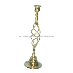 Mesa de latón decorativa 4 velas de luz con acabado dorado para decoración del hogar para decoración de oficina - Product Image 4
