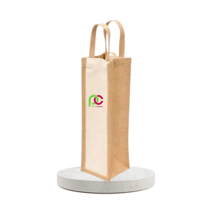 ถุงใส่ขวดไวน์ทำจากปอกระเจาใช้ซ้ำได้เป็นมิตรต่อสิ่งแวดล้อมพร้อมโลโก้ตามสั่ง - Product Image 4