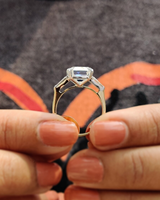 Bague de fiançailles en diamant de laboratoire taille émeraude pour femme, style classique de luxe, or 3,20 carats, bijoux certifiés IGI
