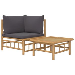 Ensemble de salon de jardin modulaire compact en bambou naturel - Product Image 2