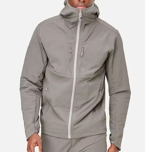 Ensemble de survêtement de course en plein air léger et respirant, coupe-vent, avec veste à capuche et pantalon pour le fitness - Product Image 1
