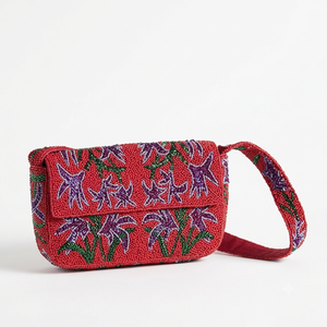 Bolso de hombro con cuentas de oso de peluche azul hecho a mano para mujer, lindo bolso de noche con solapa, cartera de mano para llevar bajo el brazo - Product Image 4