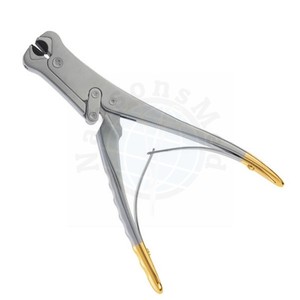 เครื่องตัดลวดและหมุดทังสเตนคาร์ไบด์ TC แบบ OEM สำหรับศัลยกรรมกระดูกและข้อ แบบสองระบบ ด้ามจับสีทอง สำหรับตัดลวด K-Wire และหมุด Steinmann - Product Image 1