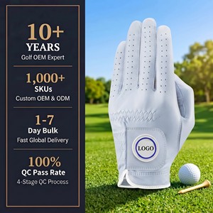 Guantes de Golf de Piel de Oveja Cabretta Blanca, Premium, Transpirables, Antideslizantes, con Logotipo Personalizado, Embalaje OEM, para Mano Izquierda, Hombre, Más Vendidos - Product Image 1