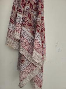 Pareo de algodón con estampado de bloques, pareo de playa, pareo de verano, regalo de boda para ella, ropa de verano, ropa de resort, pareo de algodón. - Product Image 4