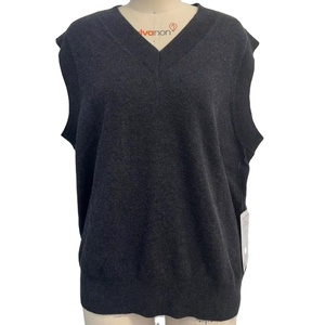 Chaleco OEM de alta calidad para mujer, Jersey holgado, hecho a medida, moda para mujer, suave al tacto, sin mangas, cuello en V, Chaleco de punto - Product Image 5