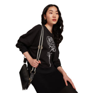 Sweat-shirt en molleton de coton épais unisexe personnalisé brodé de qualité supérieure, col rond, décontracté, pour l'hiver, pour femmes - Product Image 3