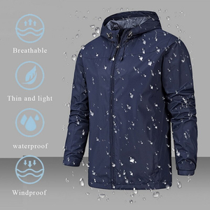 Chaqueta Cortavientos Impermeable para Hombre, Modelo 2026, para Entrenamiento y Running, con Franja Térmica Personalizada - Product Image 5