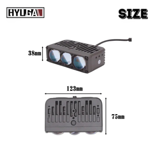 Hyuga ไฟหน้าเลนส์ LED สามดวงพร้อมไฟตัดหมอกอเนกประสงค์พร้อมการรับประกัน1ปีสำหรับการขับขี่ - Product Image 5