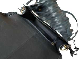 Bolso de Cuero Genuino Hecho a Mano con Diseño a Cuadros, Estilo Bohemio Vintage Inglés, de Lujo, en Tendencia y Alta Venta - Product Image 2