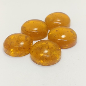 Cabujón de Ámbar Báltico de Resina de Corte Redondo, Gema Suelta para la Fabricación de Joyas - Product Image 4