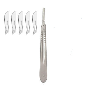Lames de scalpel Premium 500 + 1 manche de scalpel – Outils de coupe pour chirurgie, dermaplaning, taxidermie, arts et artisanat, podologie - Product Image 2