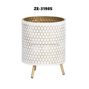 Handmade Premium Galvanized Digital Material Eco-Friendly Vintage <b>Square</b> Floor Flower Vase Tall Designer Luxury Decoration - Product Image 2