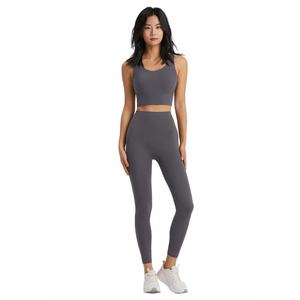 Ensemble de yoga sans couture de haute qualité pour femmes, 2 pièces, vêtements de sport pour la gym - Product Image 1