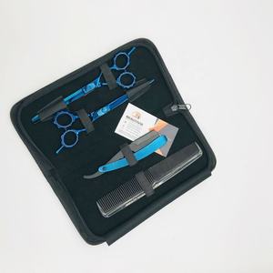 Ensemble de ciseaux de coiffeur de Salon professionnel avec lame tranchante ciseaux de coupe de cheveux Plasma bleu en acier inoxydable japonais pour une utilisation en Salon - Product Image 4