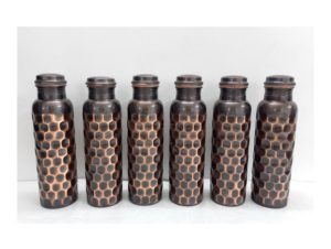 New Designer Copper <b>Water</b> <b>Bottle</b> Leak-Proof Lid Luxury Elegent Style Eco-Friendly High Quality Boiling <b>Water</b> Safe Gym Use - Product Image 6