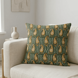 Wholesale Farmhouse <b>Decor</b> Block Print <b>Pillow</b> Case 20x20 Square <b>Throw</b> <b>Pillow</b> Sham for Couch Washable Block Print Pillowsham - Product Image 2