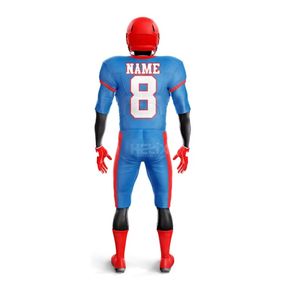 Uniforme de Fútbol Americano Sublimado para Equipos Deportivos, Transpirable, con Diseño Personalizado y Temática de Banderas - Product Image 3