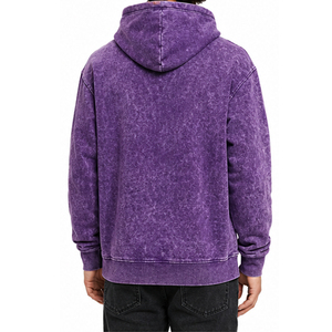 Sweat à capuche unisexe vintage délavé à l'acide, en molleton épais, pour hommes et femmes, style streetwear, fabrication OEM de vêtements - Product Image 5