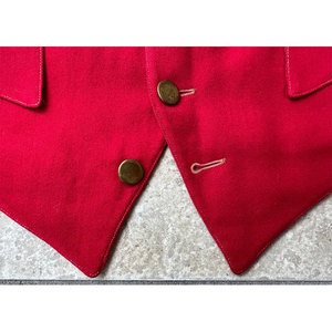 Traditional Vibrant <b>Red</b> 100% Wool Scottish Kilt Vest <b>Waistcoat</b> for <b>Mens</b> Highland Wedding Accessories - Product Image 4