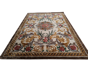 Elegante Juego de Alfombras Geométricas de Lana de Pelo Largo, Suaves, Hechas a Mano, Antideslizantes y Aptas para Mascotas, para Sala de Estar, Dormitorio, Hotel Comercial - Product Image 3