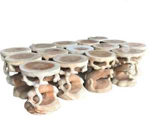 Mesas de Centro de Madera Rústicas, Juego de Muebles de Salón de Estilo Antiguo - Product Image 1