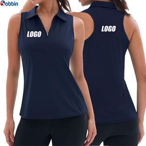 Polo de golf pour femmes, style décontracté d'été, vente chaude, personnalisable avec logo, sans manches - Product Image 6