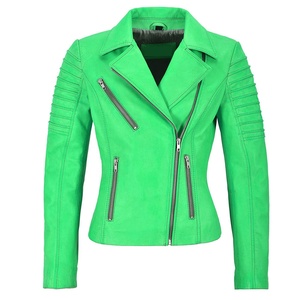 Chaqueta de cuero de talla grande para mujer, ropa de moda, chaquetas de cuero, precio barato, venta al por mayor - Product Image 5
