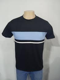 เสื้อยืดสีดำผู้ชายขายส่ง ลายแถบสีฟ้าบริเวณอก |   เสื้อสตรีทแวร์แขนสั้นลำลองแบบสั่งทำพิเศษ - Product Image 2