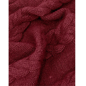 Robe pull jacquard torsadé vintage de haute qualité pour femme, col roulé, unie, avec appliques, manches longues, silhouette droite - Product Image 2