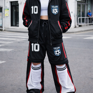 Diseña Tu Propio Chándal de Forro Polar Tejido para Hombre, Inspirado en el Fútbol, con Capucha, Estilo Urbano - Product Image 4