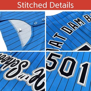 Custom Baseball Jersey Casual Training OEM Fashion Sports Wear Embroidery Stitched MEXICO White Blue <b>Hip</b>-Hop Softball Shirt - Product Image 4