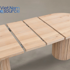 Table à manger en bois élégant pour salle à manger-Cadre extensible en bois massif d'acacia de la meilleure qualité-Table de salle à manger du Vietnam - Product Image 4