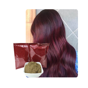 Poudre de teinture pour cheveux semi-permanente bordeaux écologique à base de feuilles de henné Poudre verte pour une coloration des cheveux saine - Product Image 3